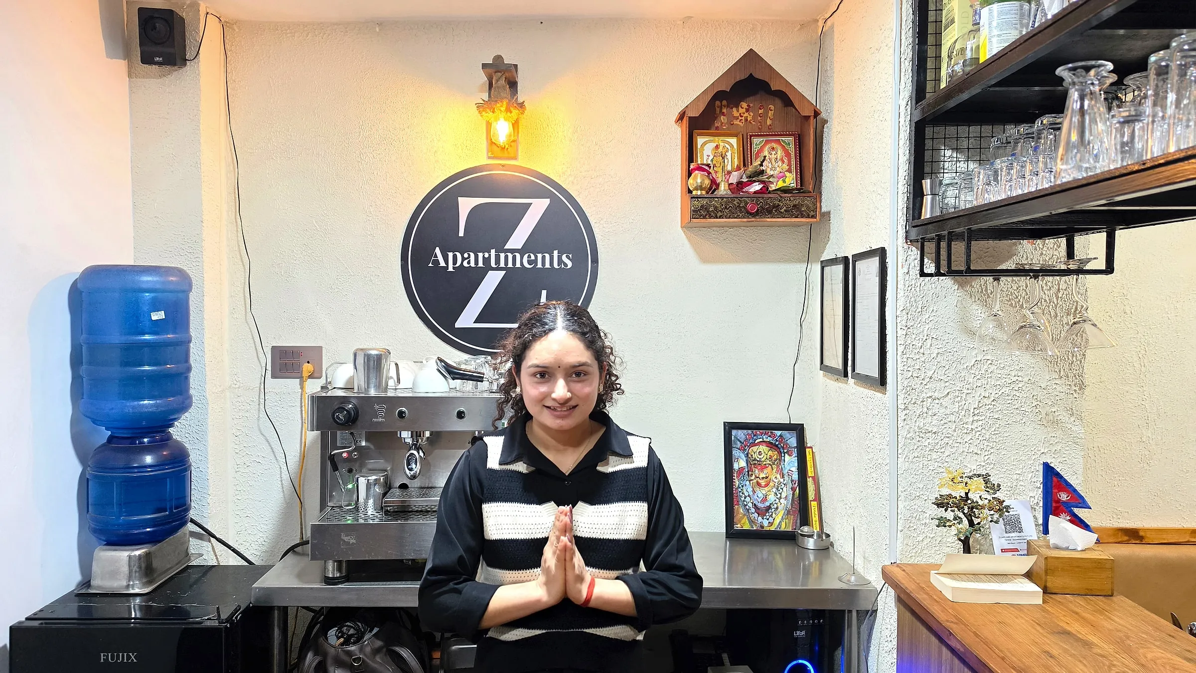 A warm welcome at the Z Apartments and Cafe front desk